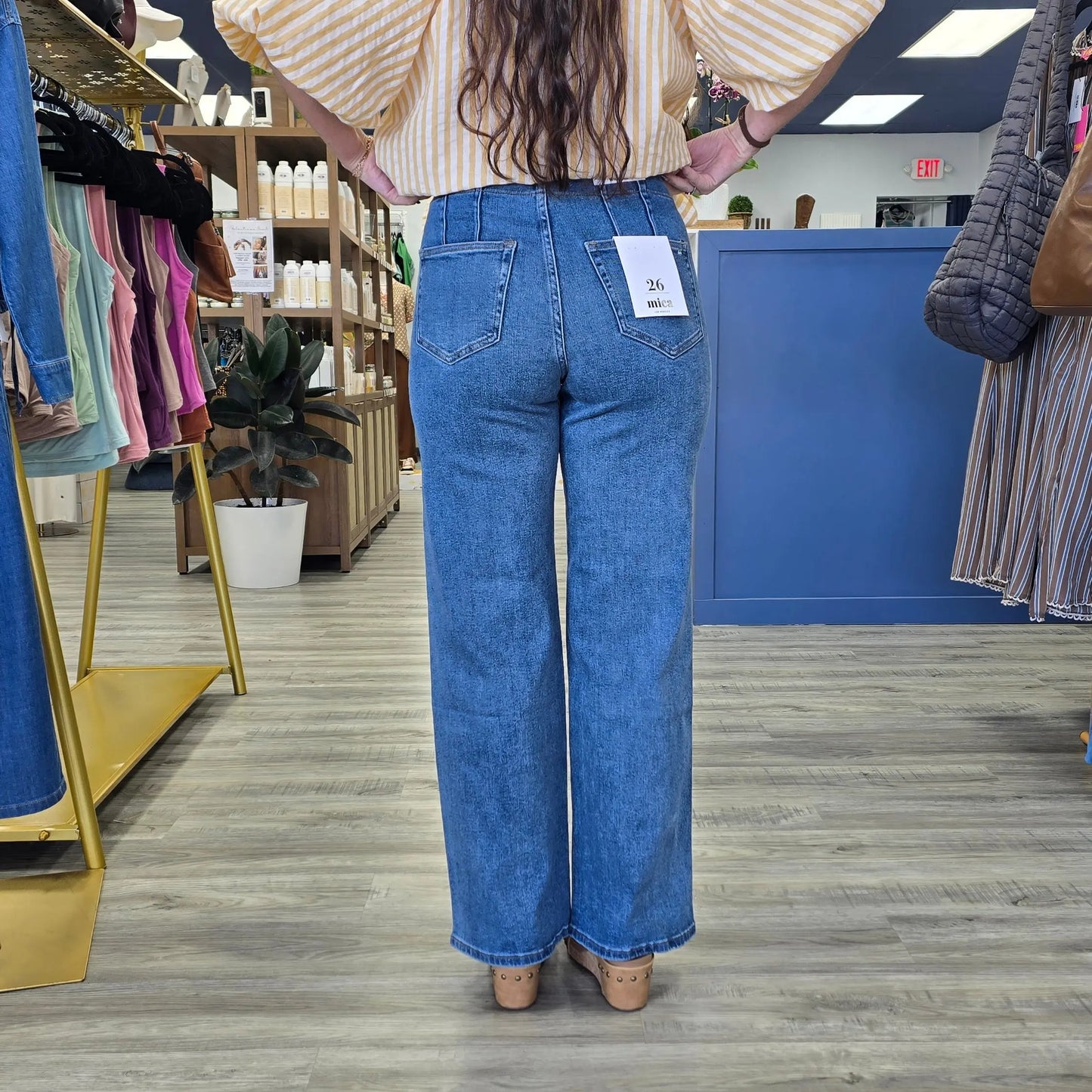 Charlotte Wide Leg Jeans MIca