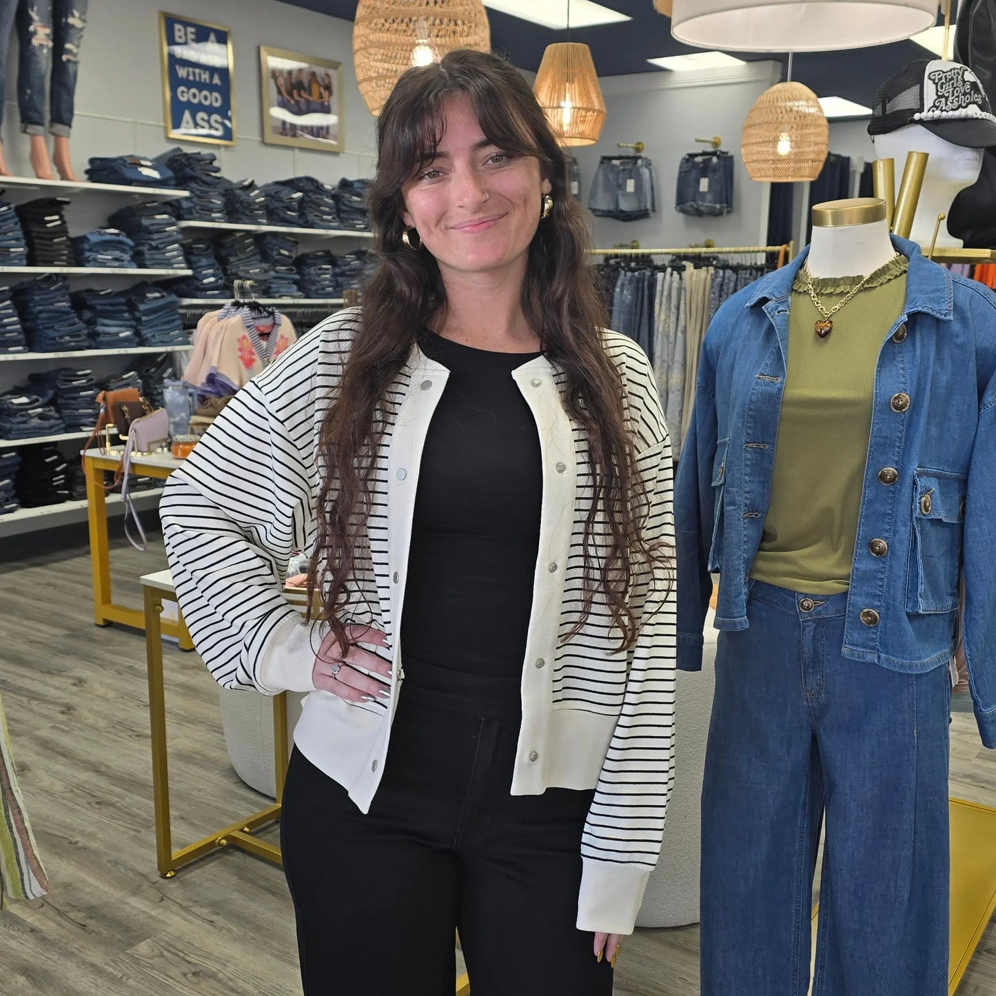 Maren Snap Cardigan Elle Grey