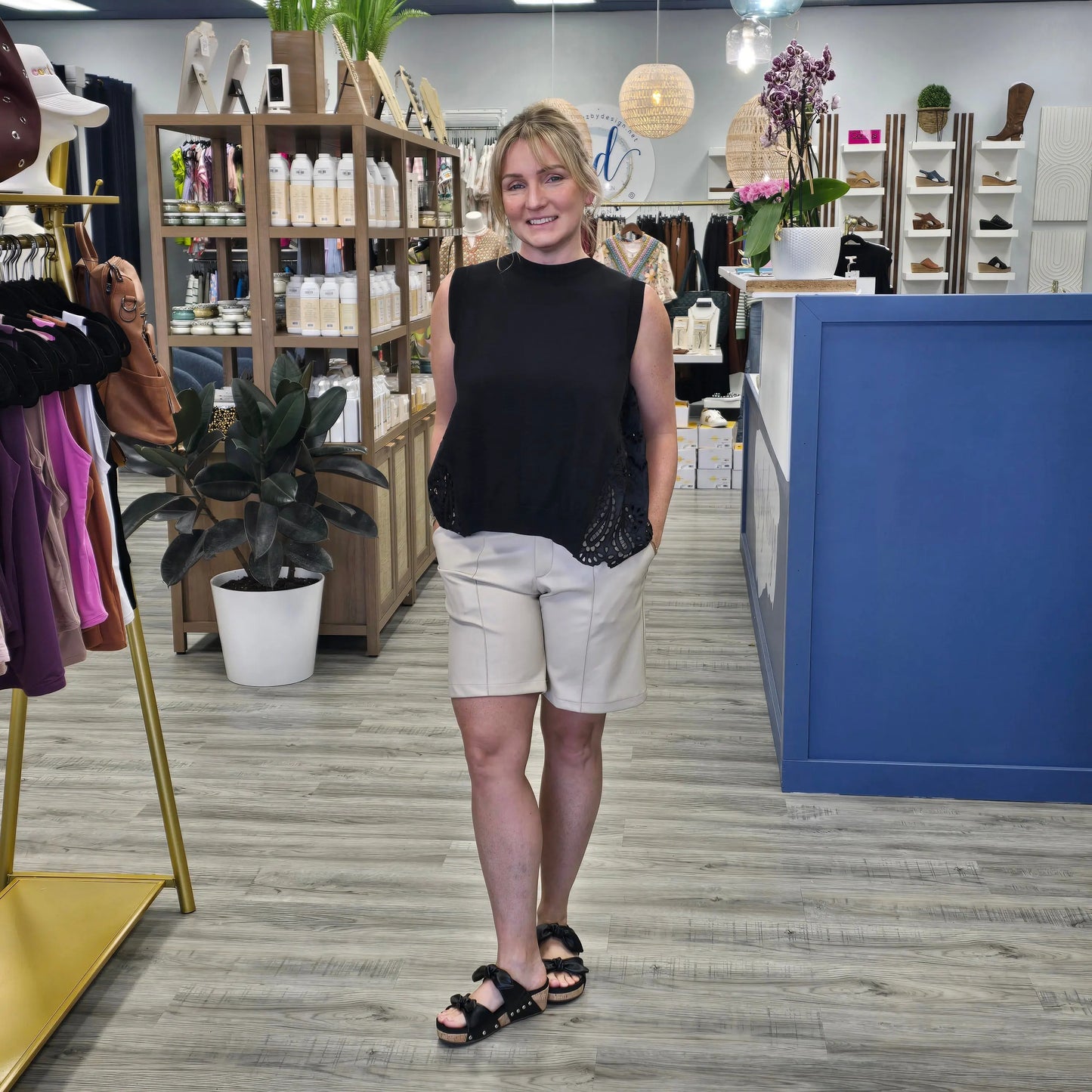 Selena Eyelet Top current air