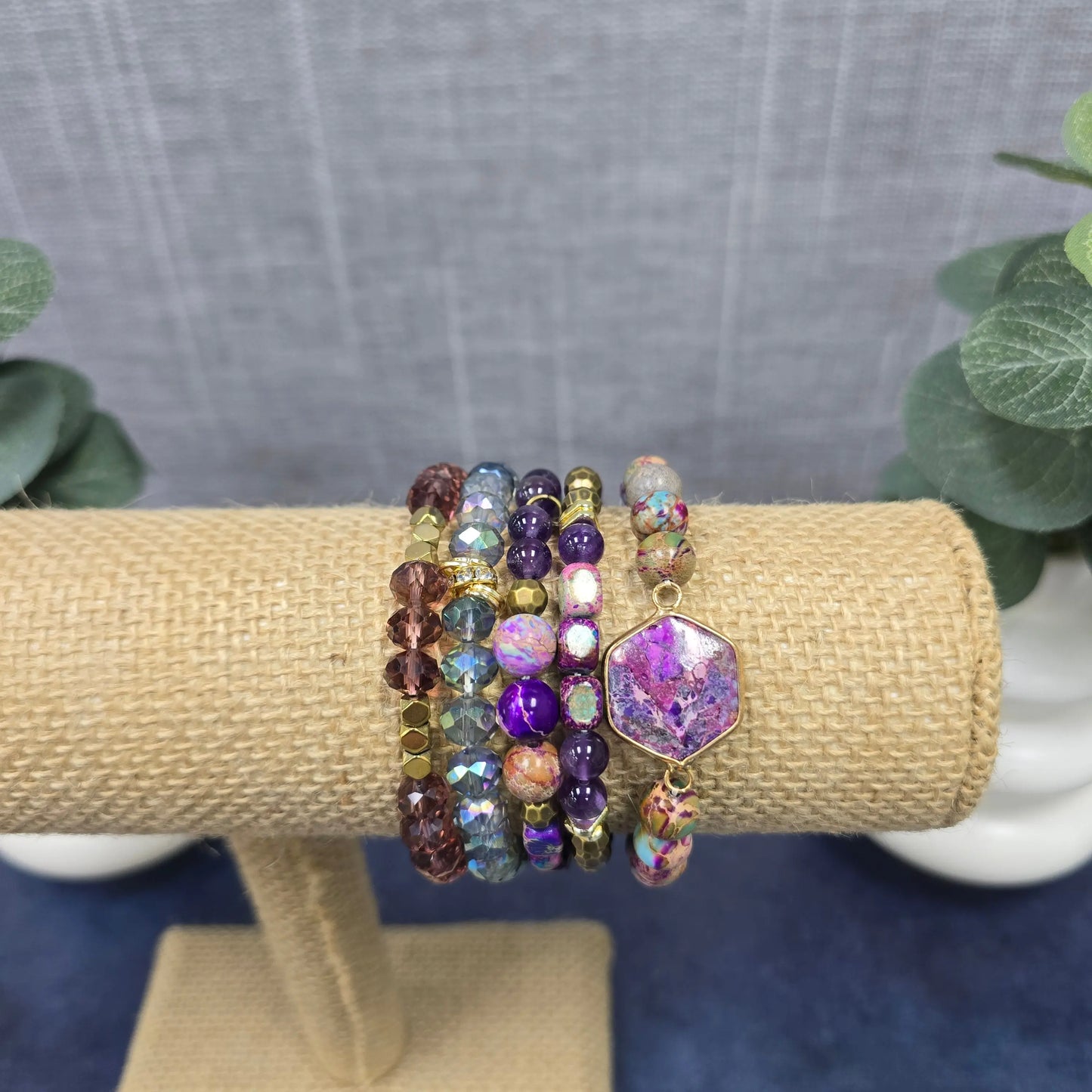 mermaid bead bracelet set Dlyan T Designs