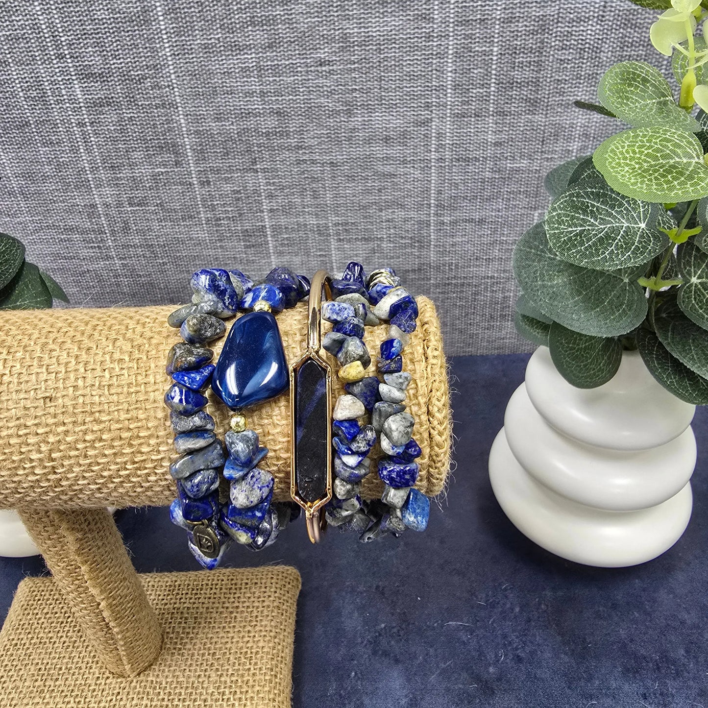 blue bracelet set Dlyan T Designs