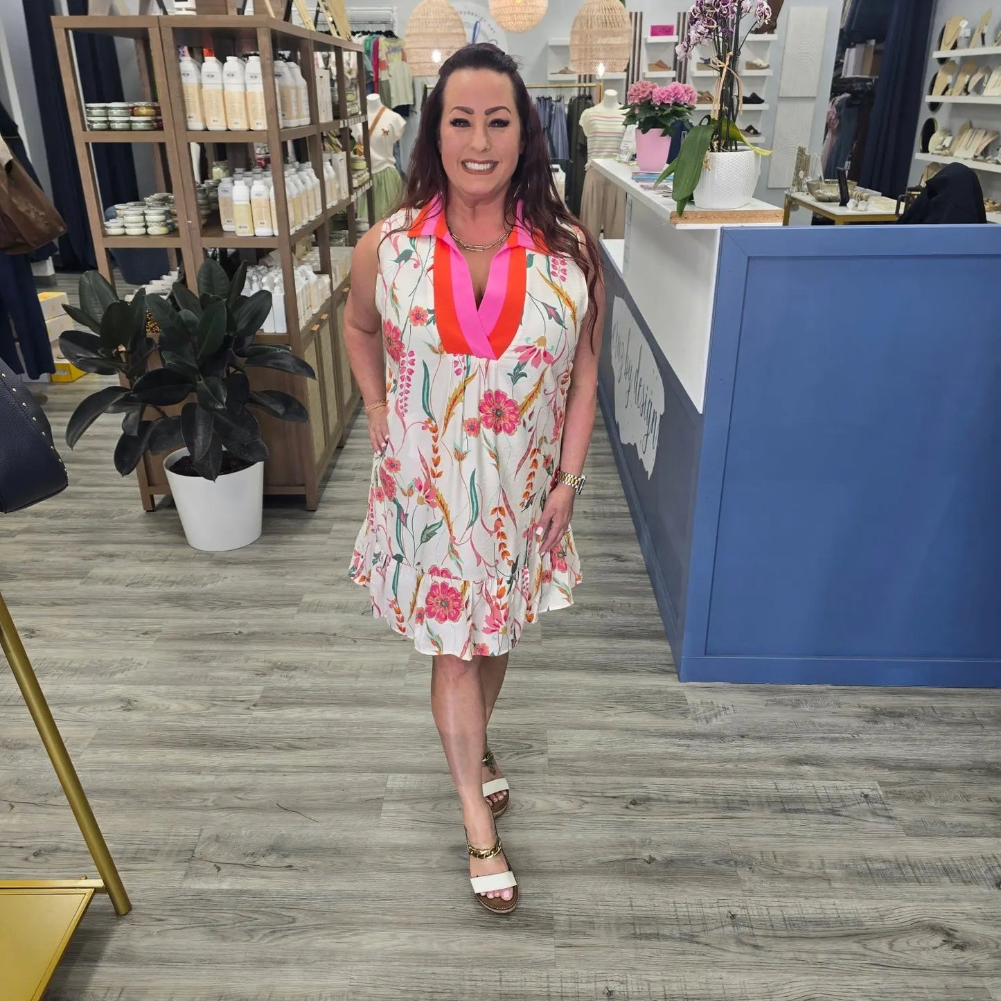 Sunset Garden Midi Dress THML