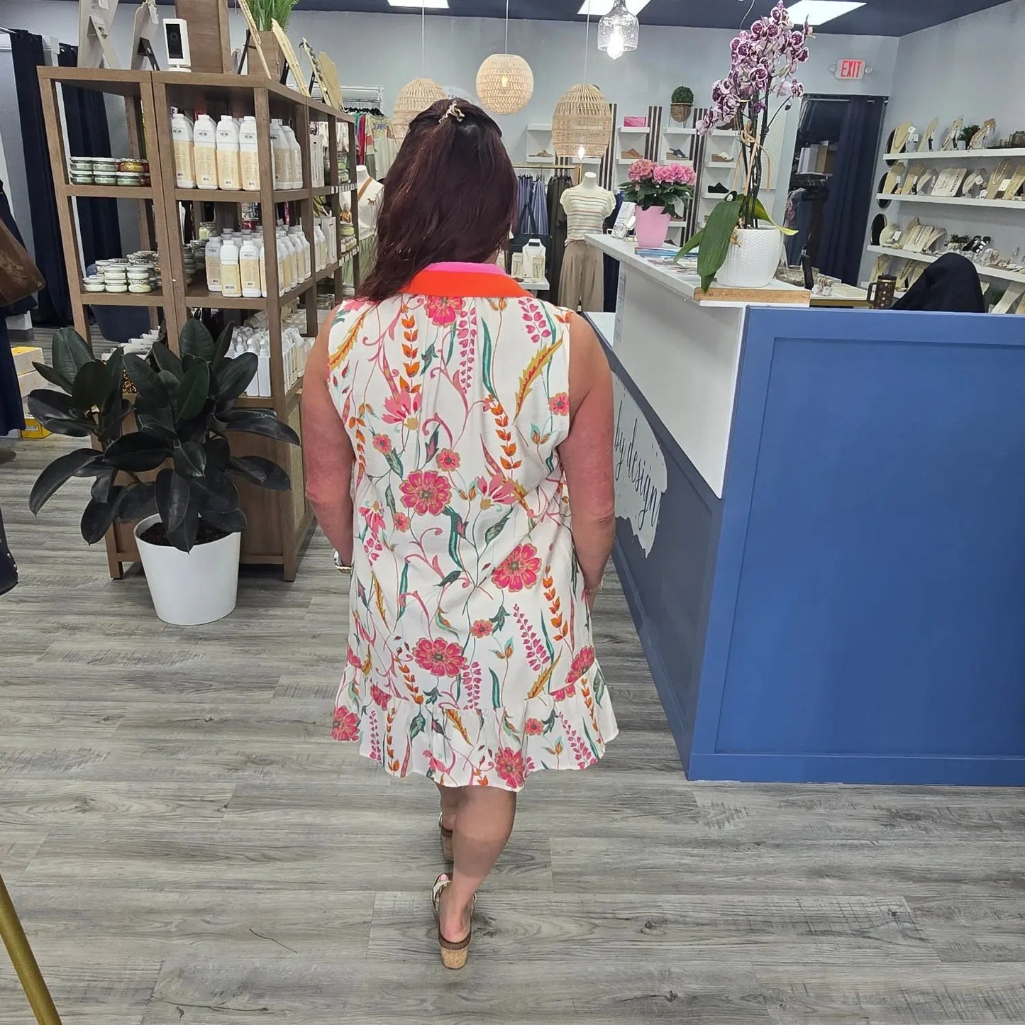 Sunset Garden Midi Dress THML