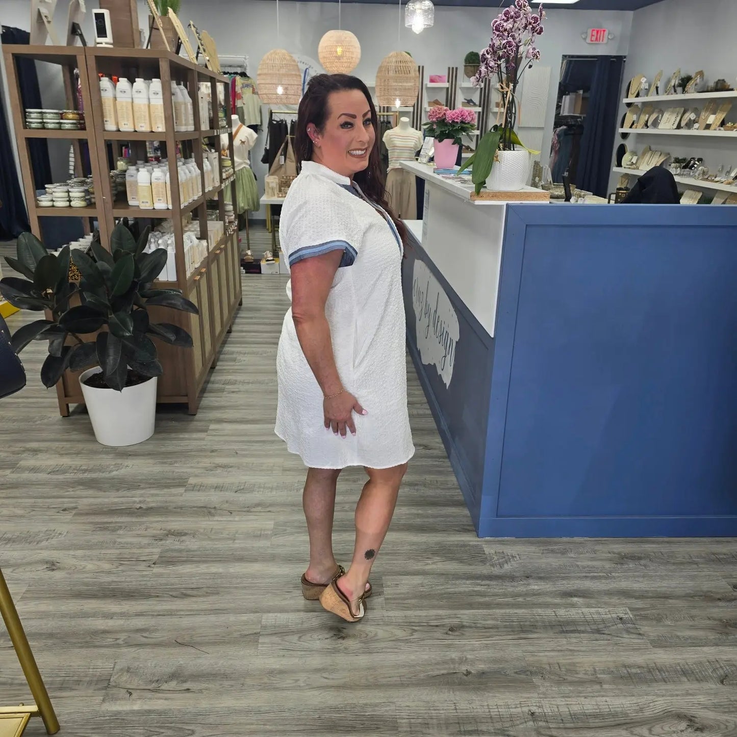 Harbor Breeze Seersucker Dress THML