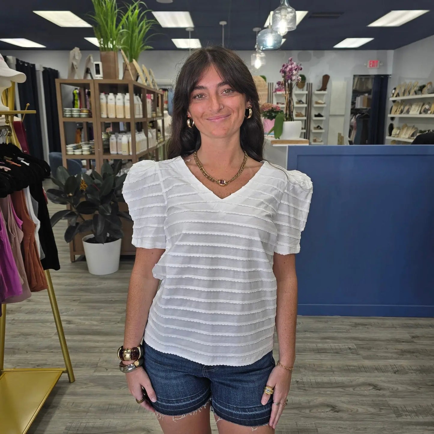 Ivory Whisper Ruffle Top Staccato