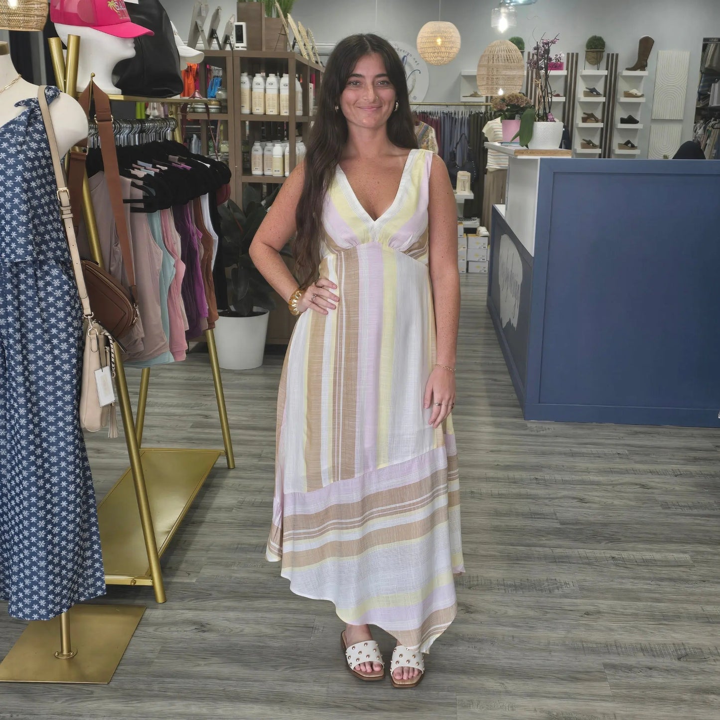 Melissa Asymmetrical Print Dress Liverpool