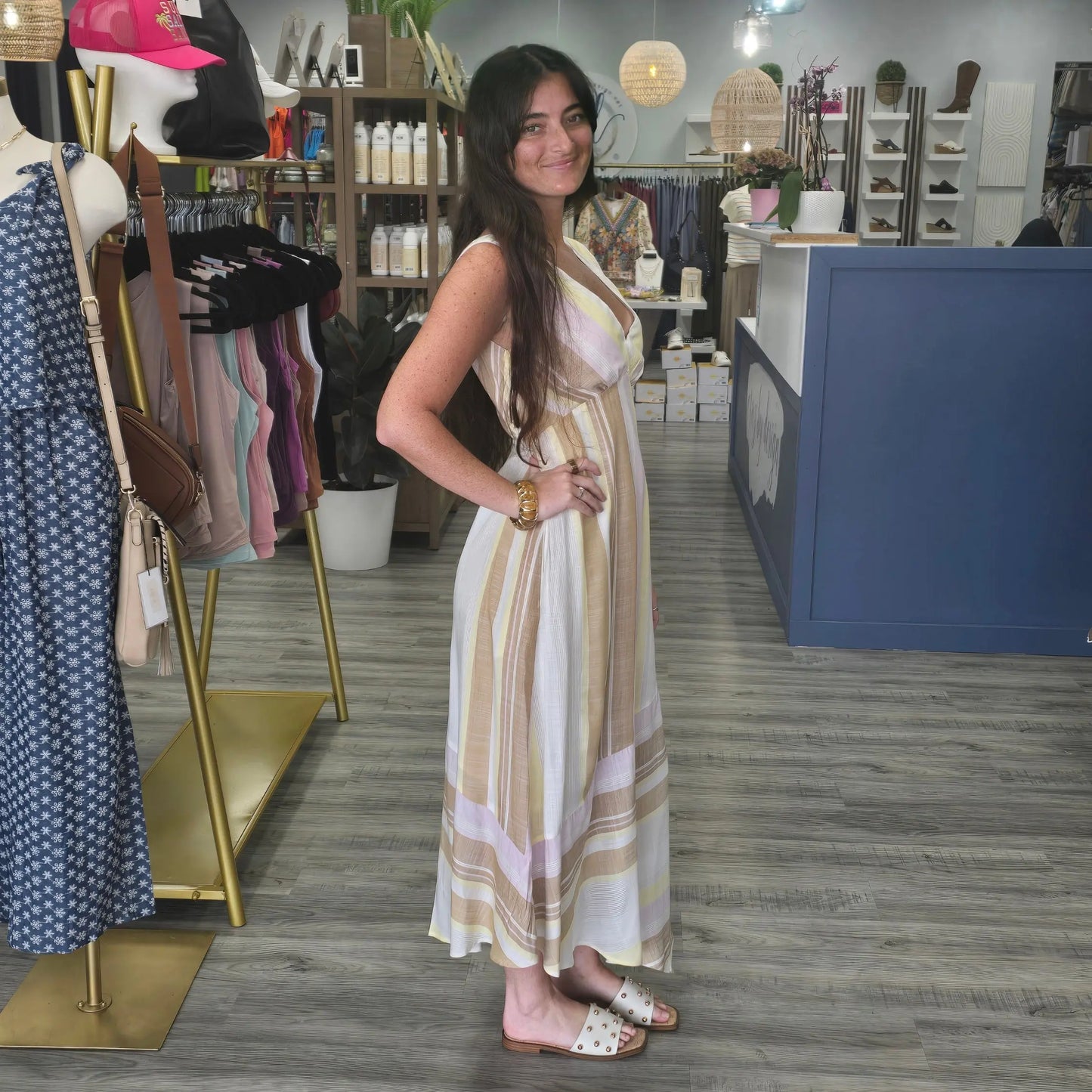 Melissa Asymmetrical Print Dress Liverpool