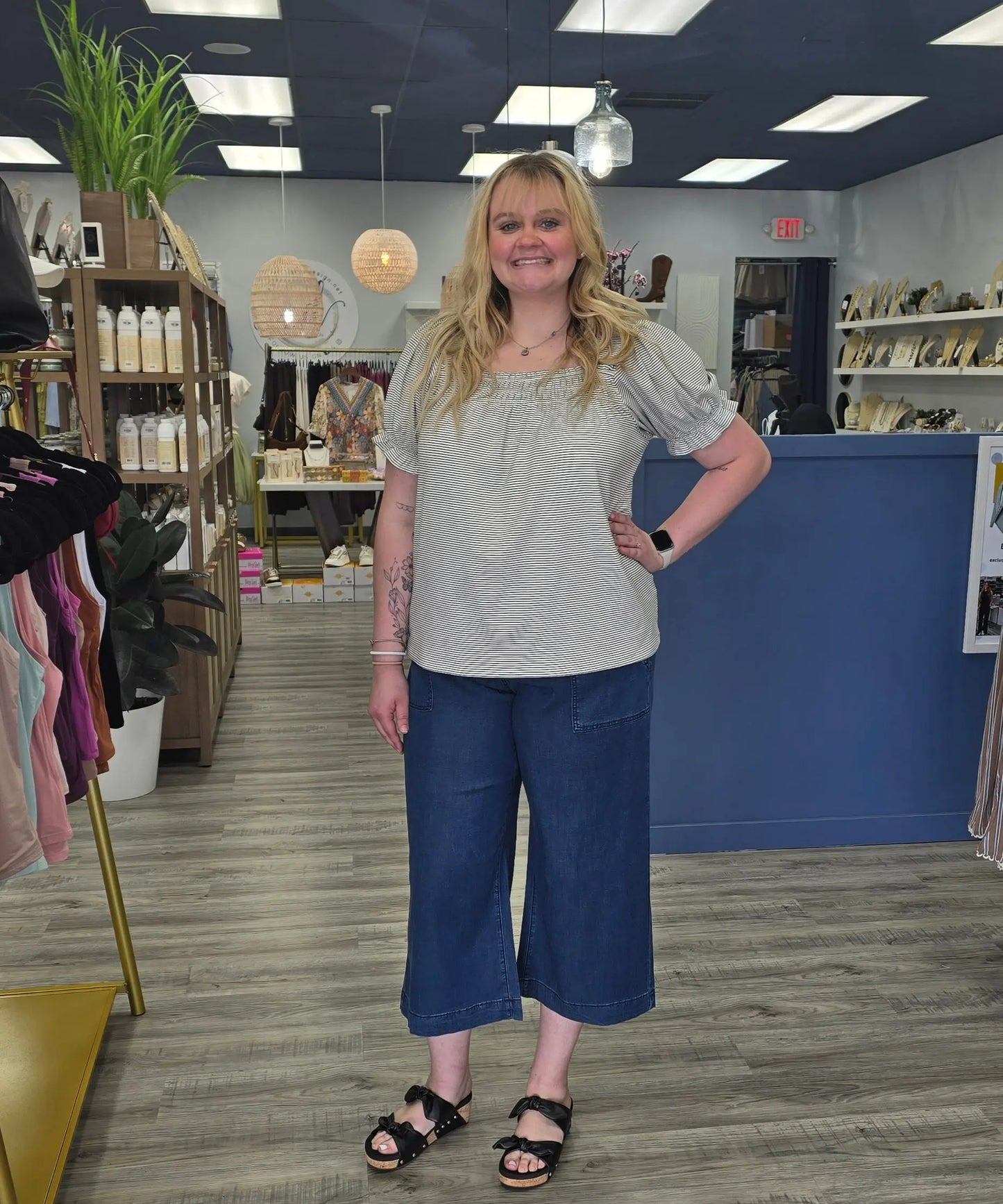 Josie Wide Crop Jeans Tribal