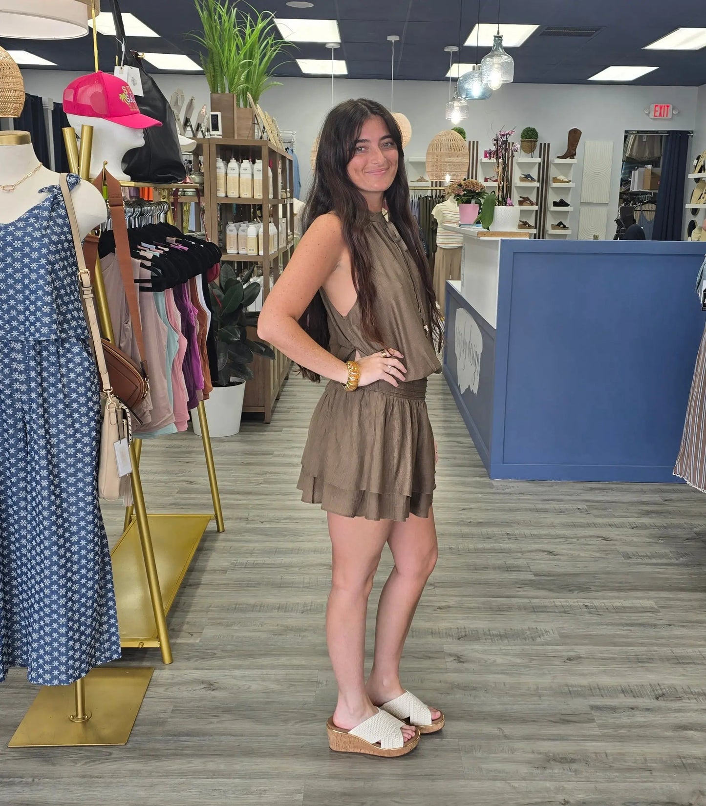 halter dress mustard seed