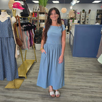 Blue gauze tshirt dress Be Cool