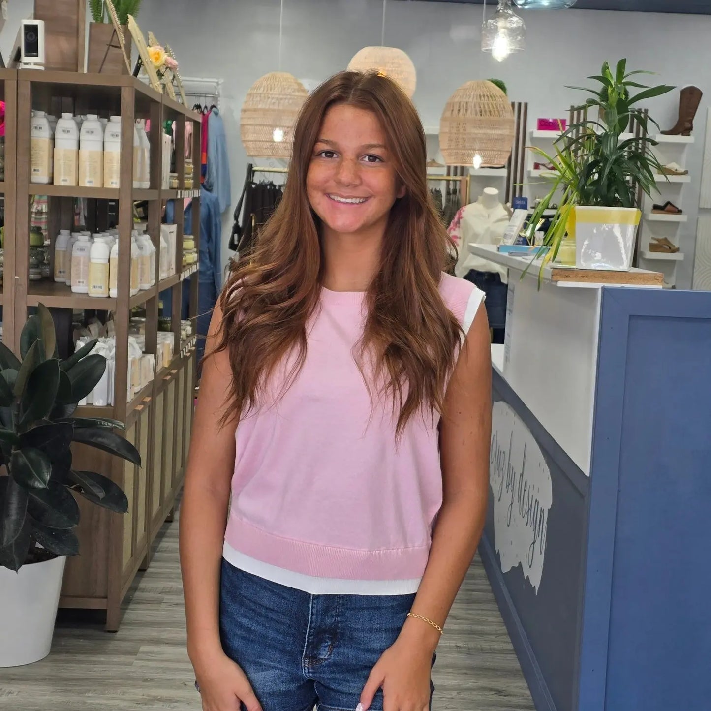 Pink sleeveless Pinch