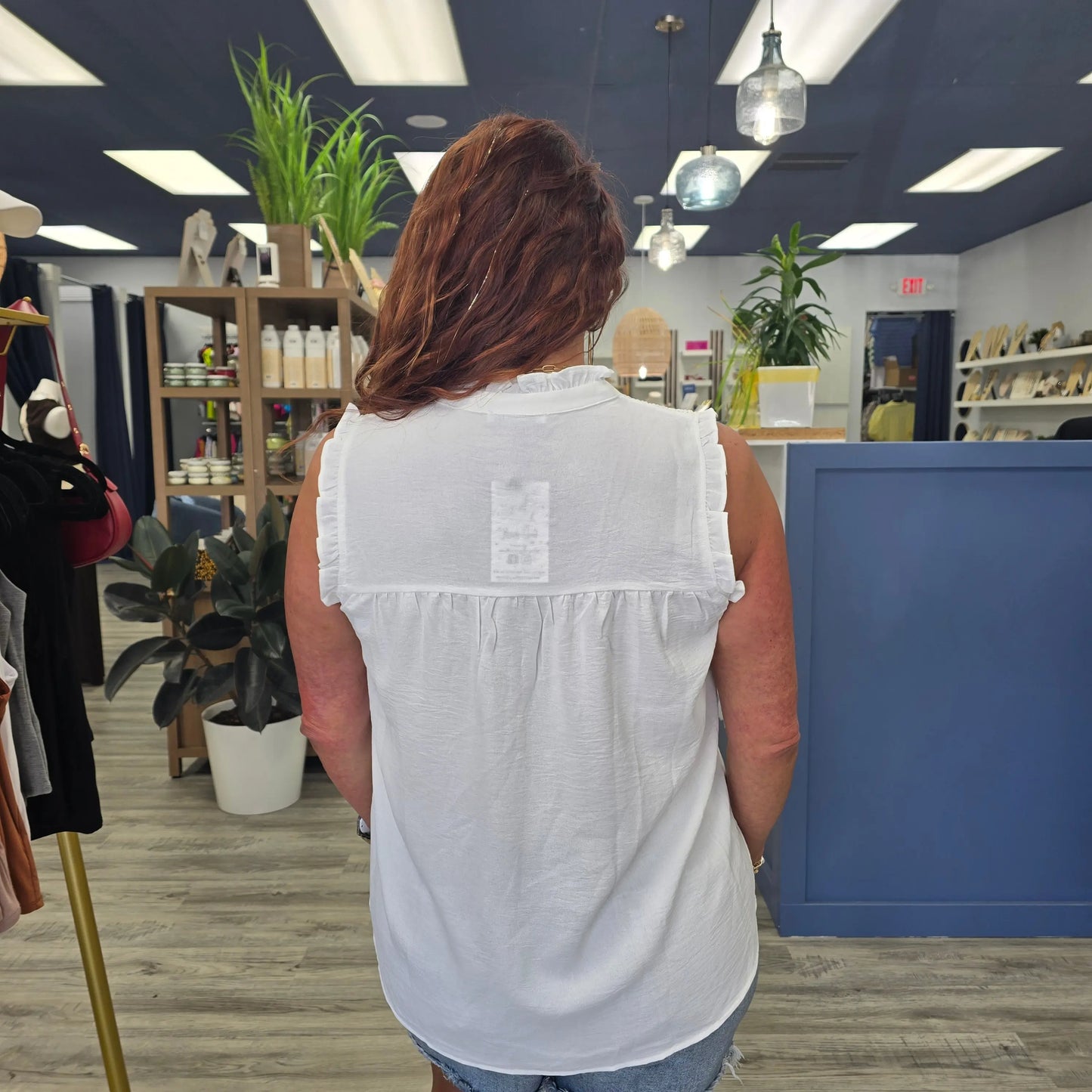 white smocked button Staccato