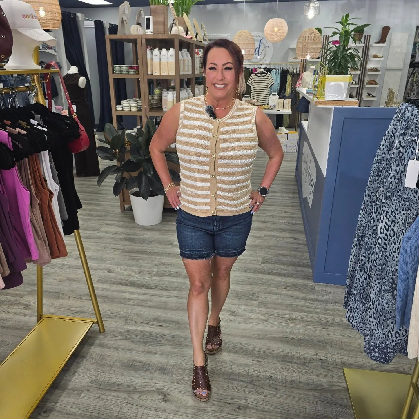 Camden Stripe Vest current air