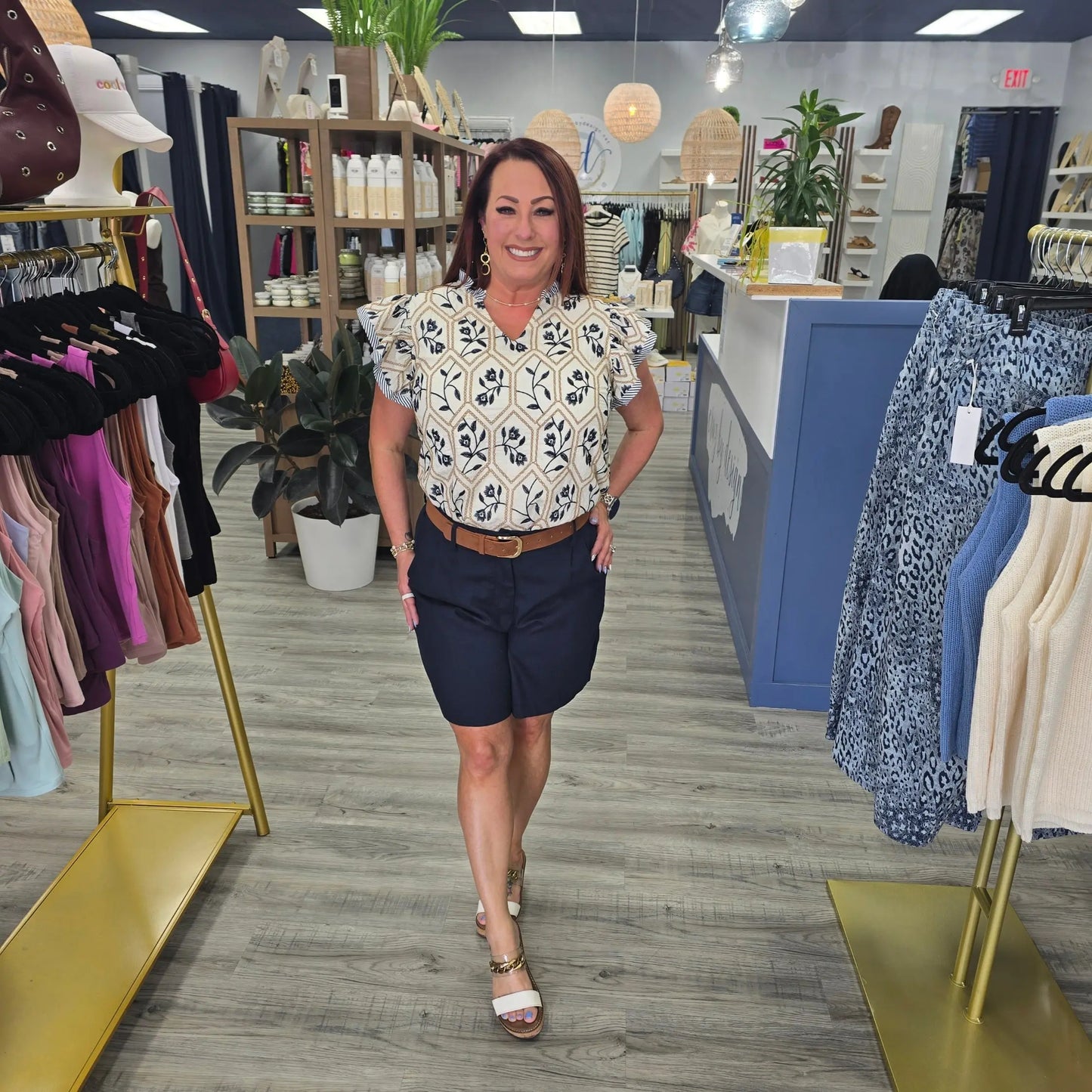 Harper Belted Shorts She+Sky