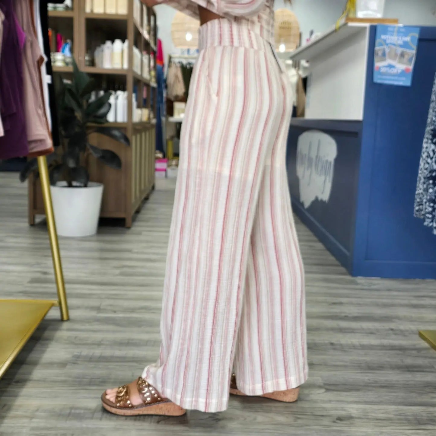 Rosie Stripe Gauze Pants Be Cool