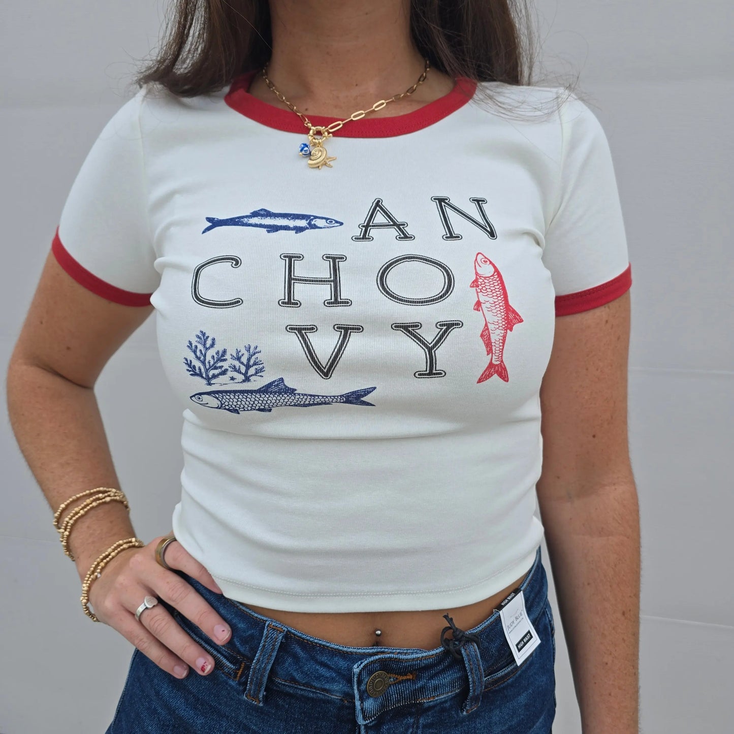 Anchovy Baby Tee Blu Pepper