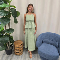 green gingham set Blu Pepper