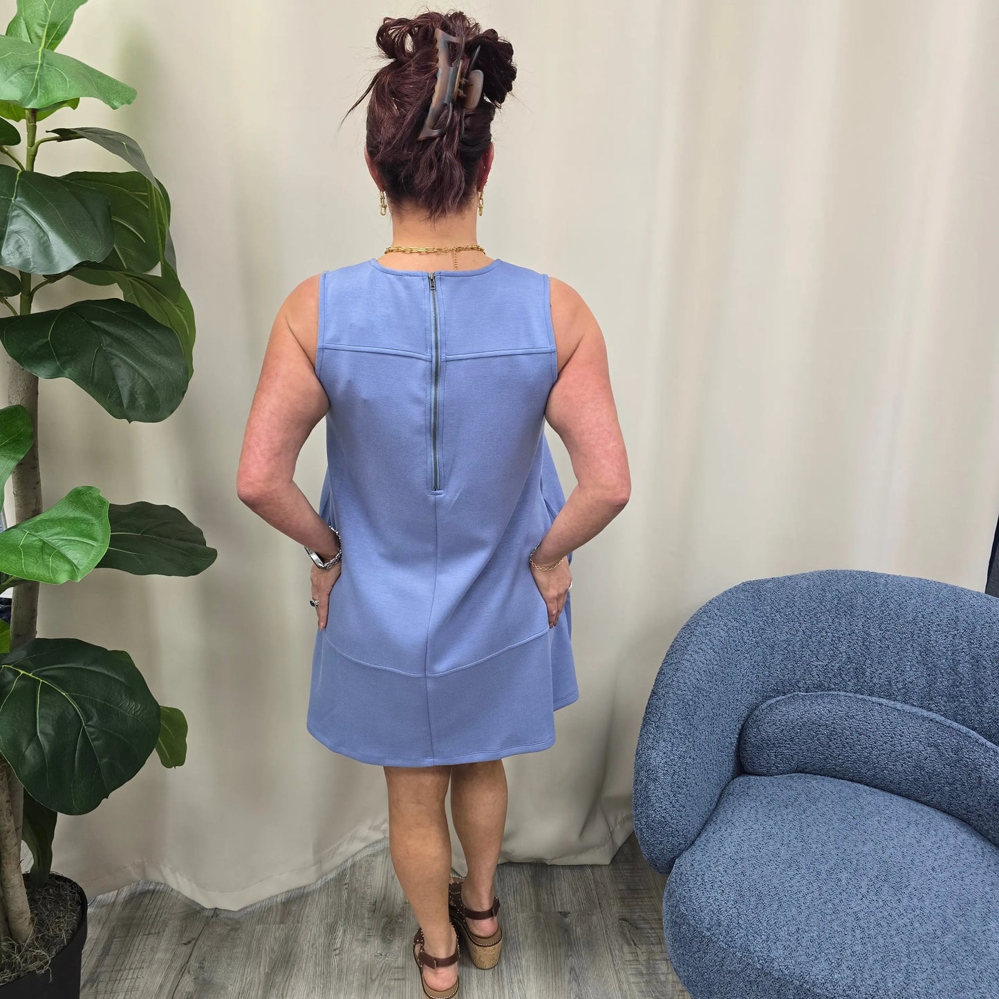 sleeveless pleated dress Doe & Rae
