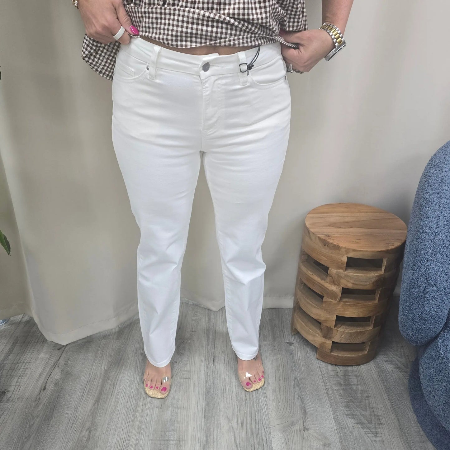 white ankle jeans MIca