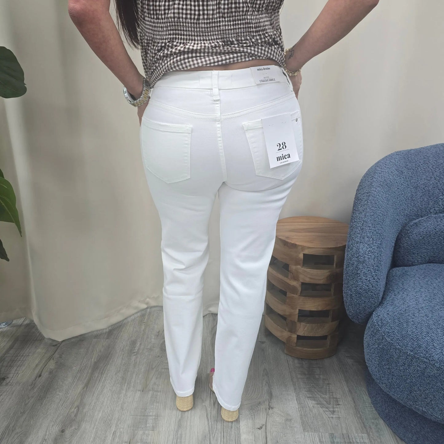 white ankle jeans MIca