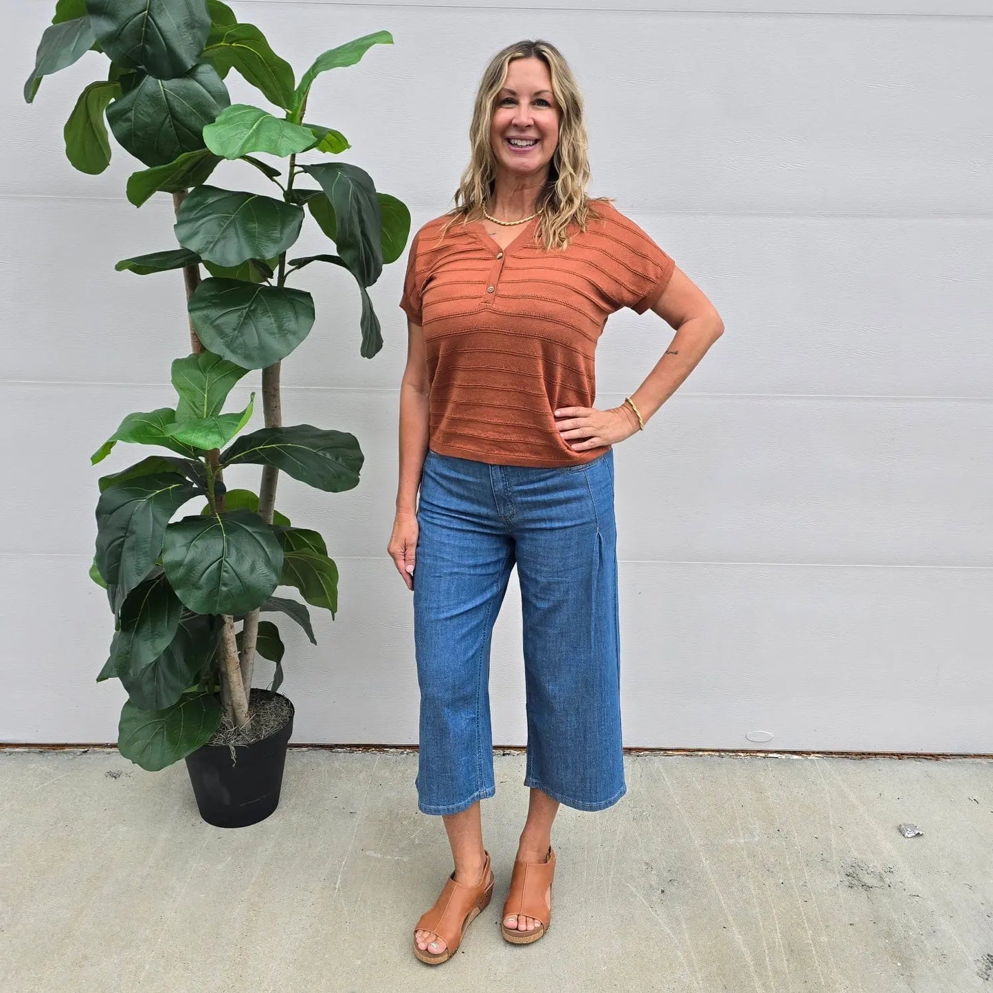 rust vneck Staccato
