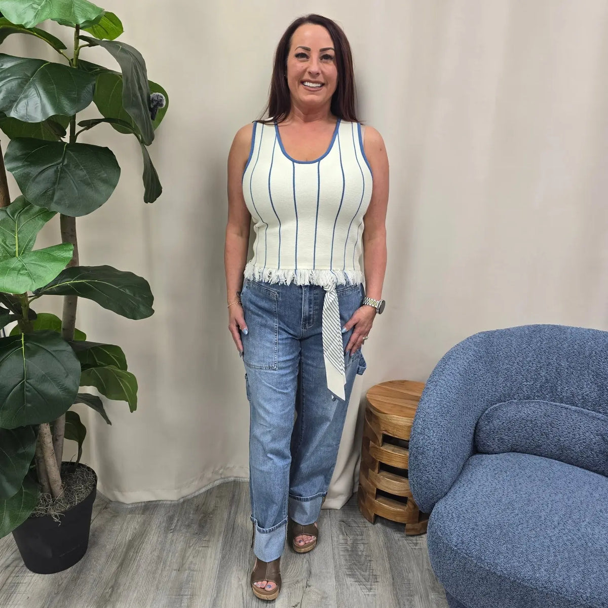 striped tank THML