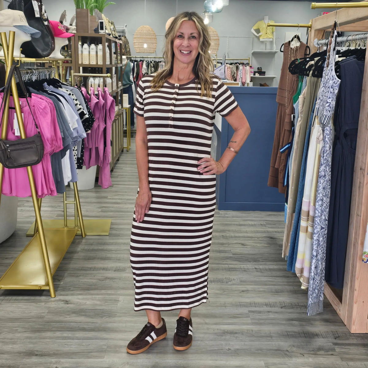 striped tshirt dress Thread and Supply