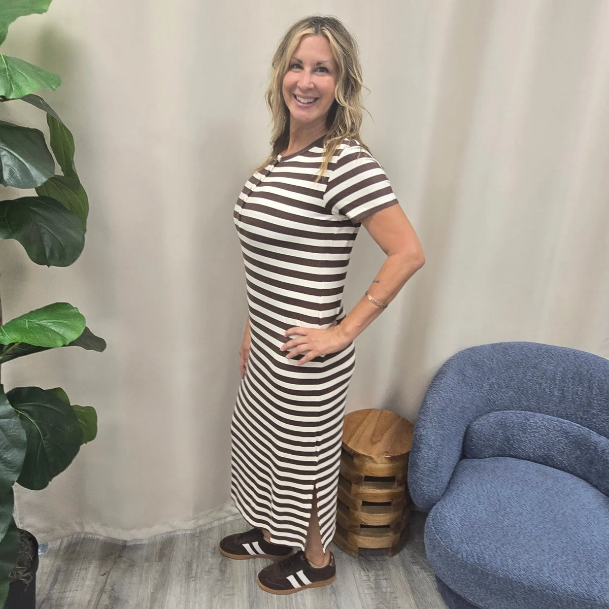 striped tshirt dress Thread and Supply