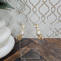 Newport Pearl Stone Hoop Earring Caroline Hill