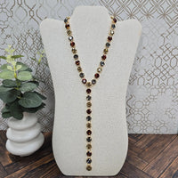 Multi Crystal Y Drop 20” Necklace What's Hot