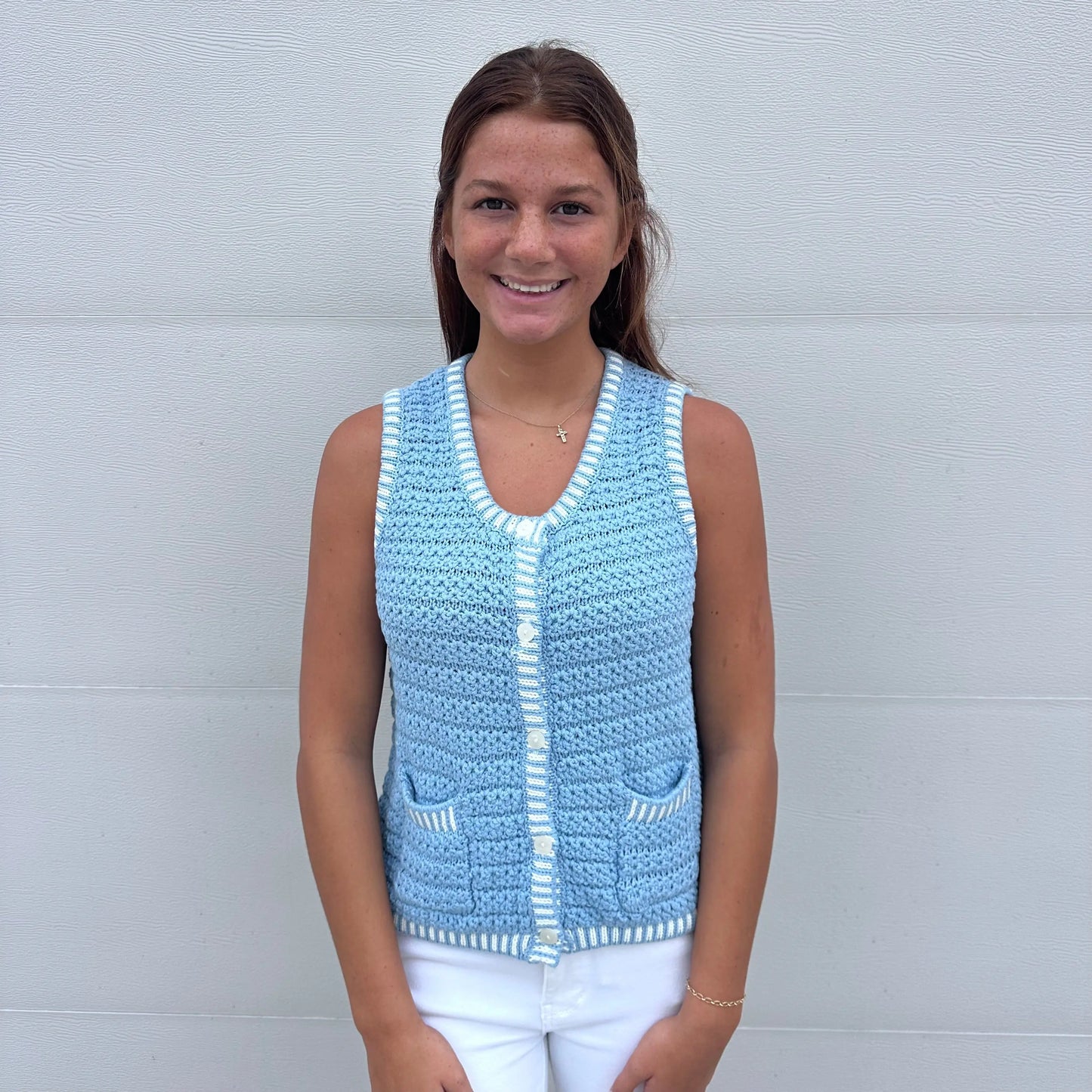 Daisy Sky Knit Tank Pinch
