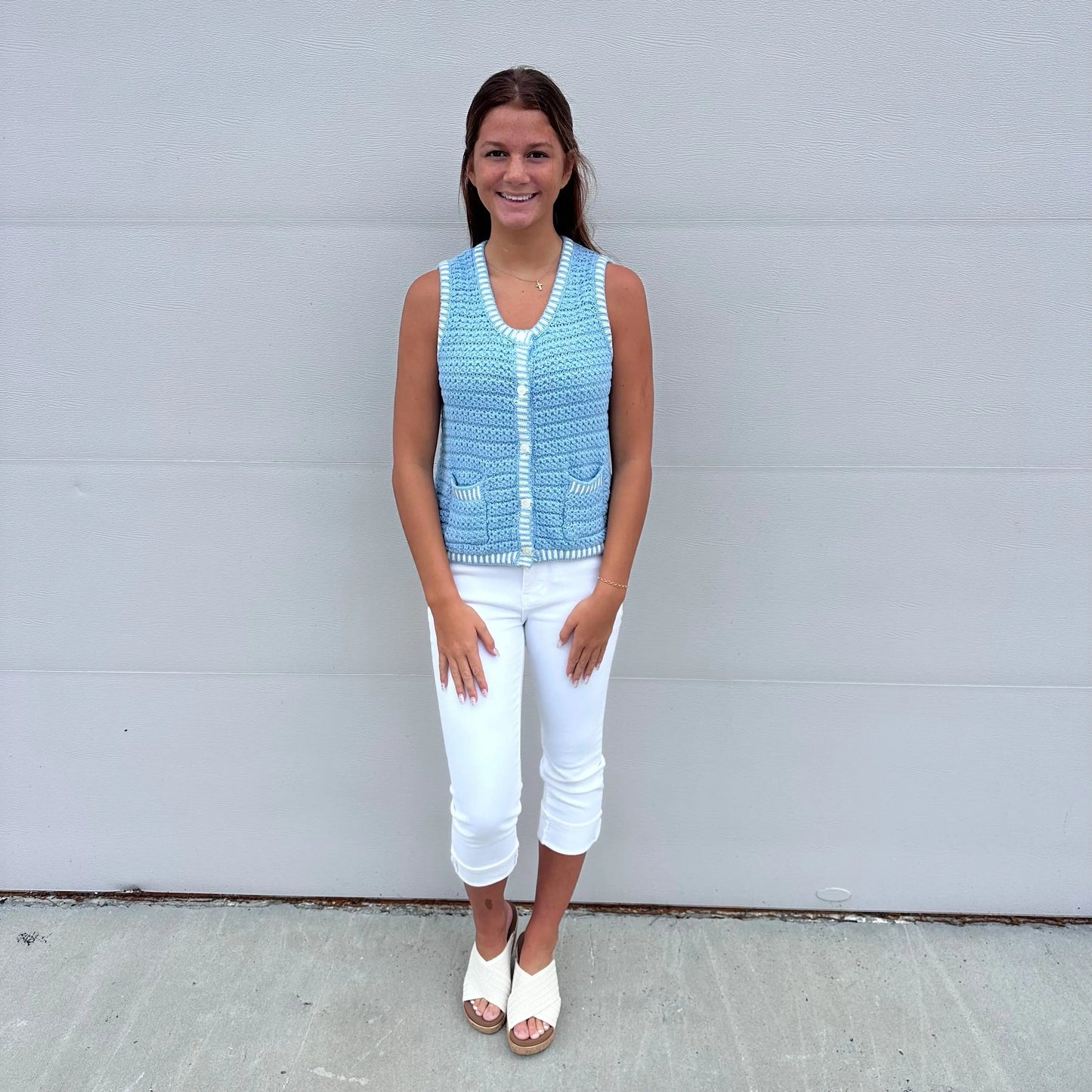 Daisy Sky Knit Tank Pinch