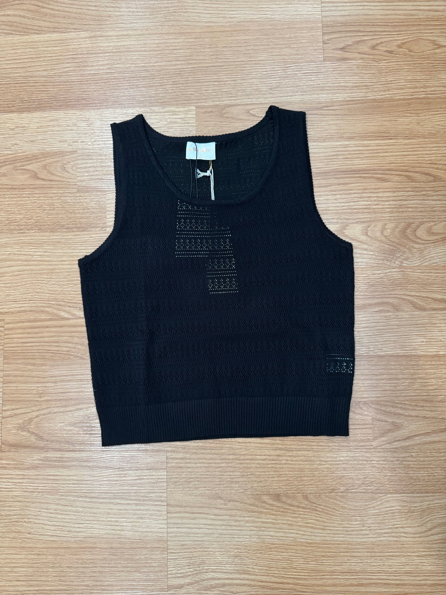 Black Knit Crop Tank