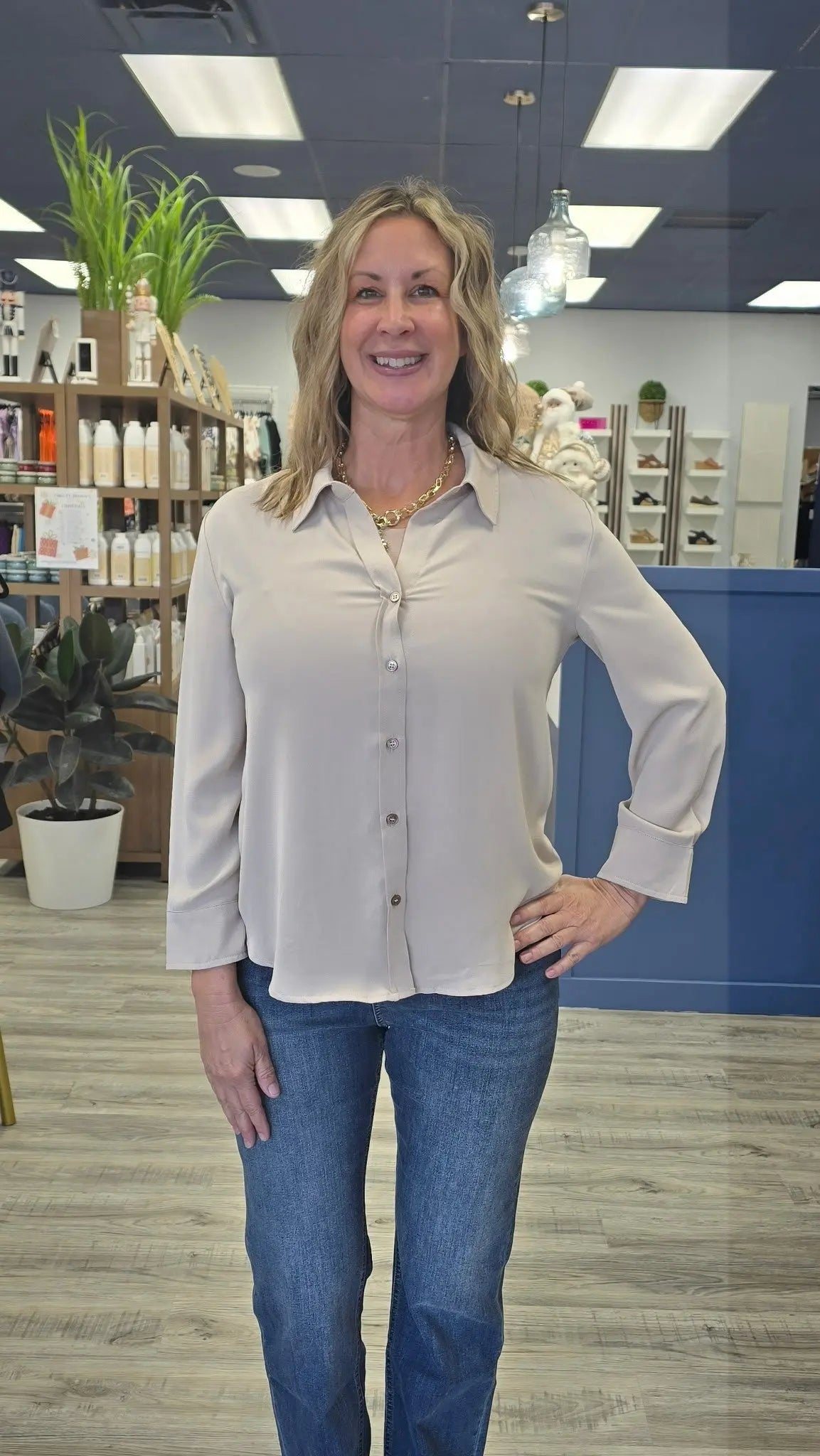 Emerson Button Down Blouse current air