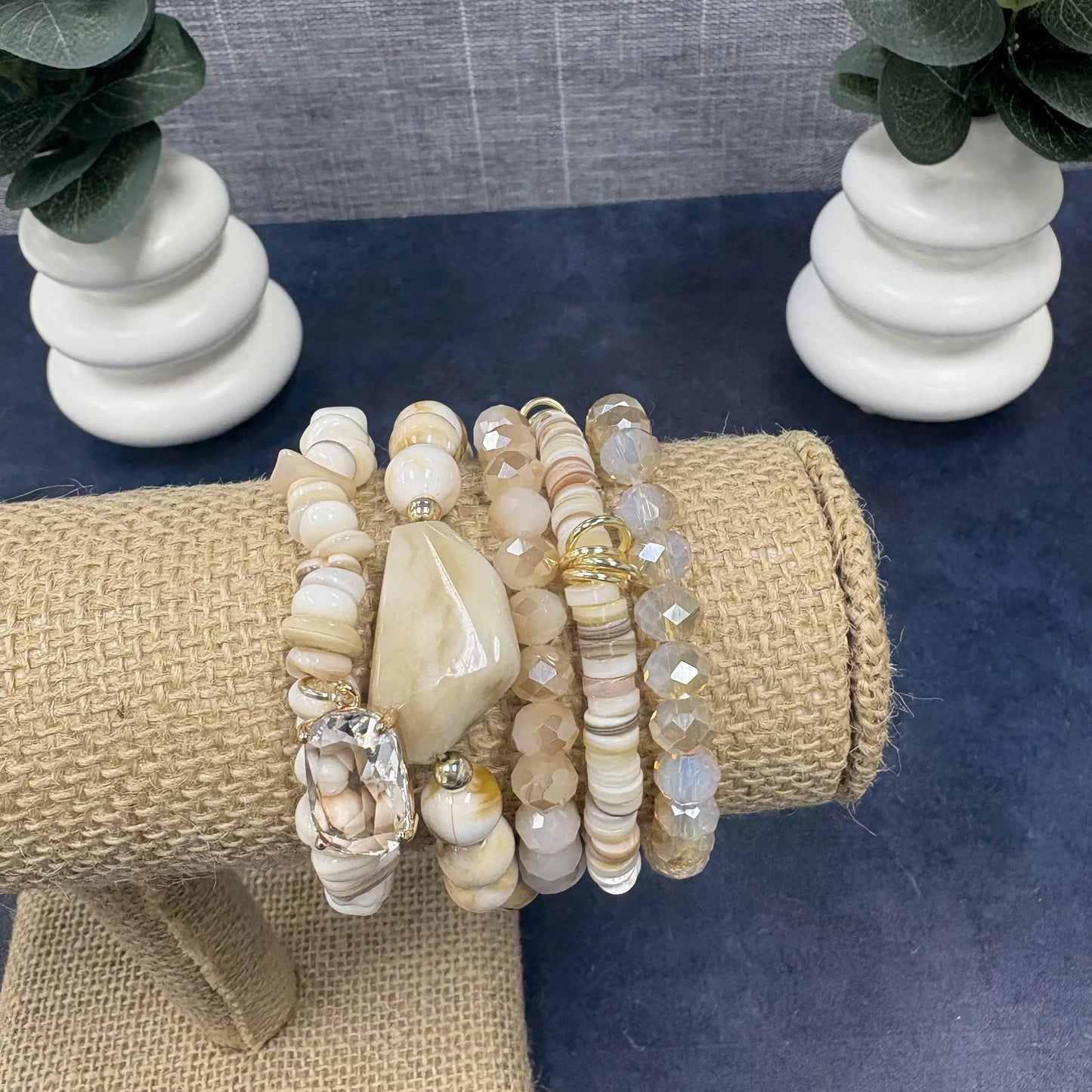 cream bracelet set Dlyan T Designs