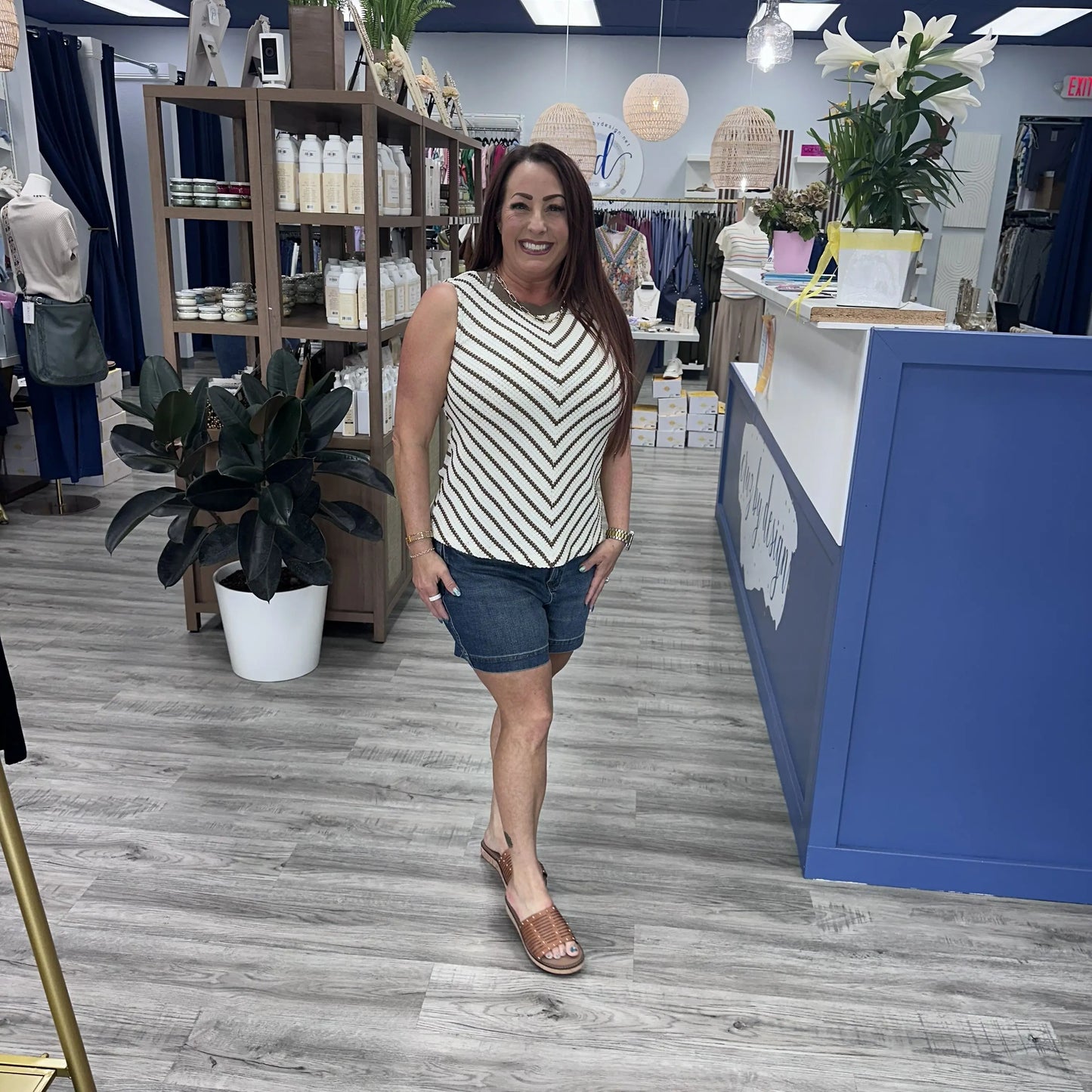 v striped sweater Staccato