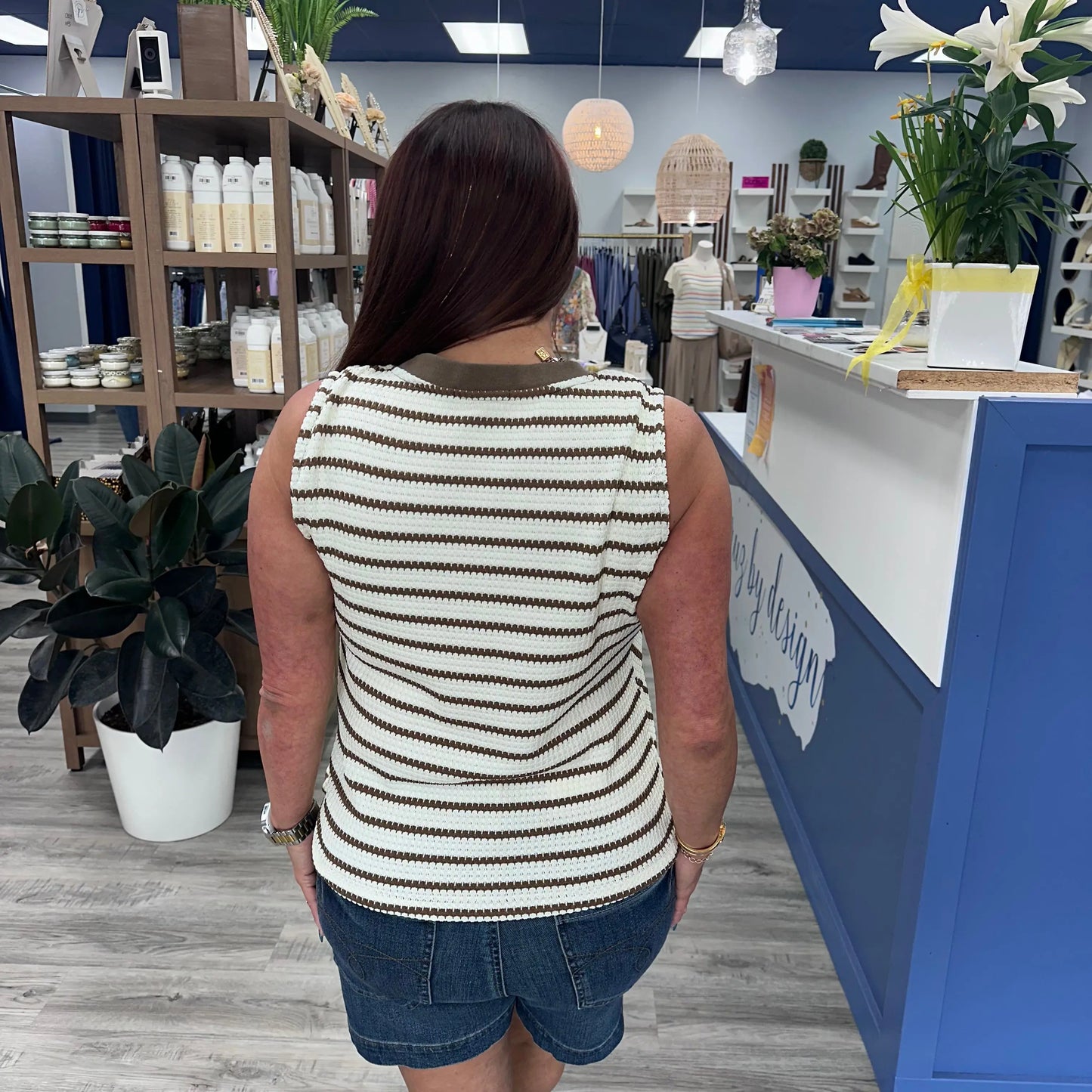 v striped sweater Staccato