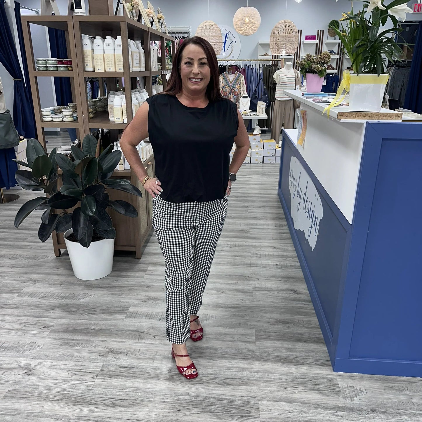 Laura Check Crop Pants Tribal