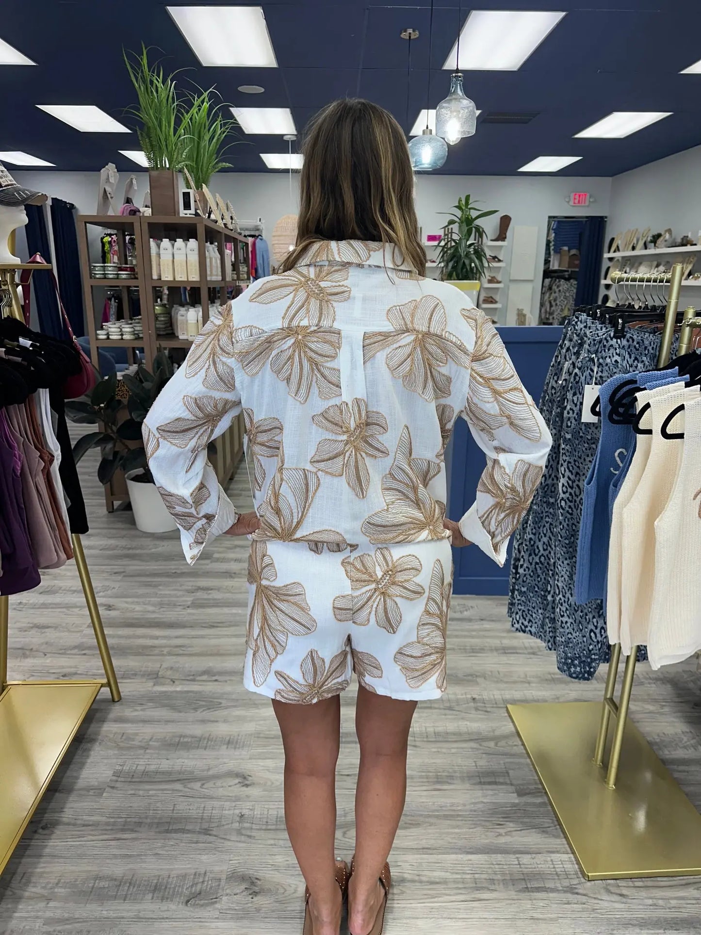 Madison Embroidery Shorts Tribal