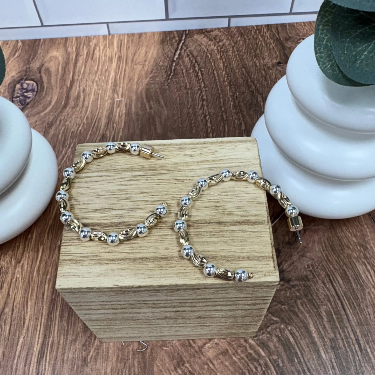 WR Champagne Shine Hoop Earrings What's Hot