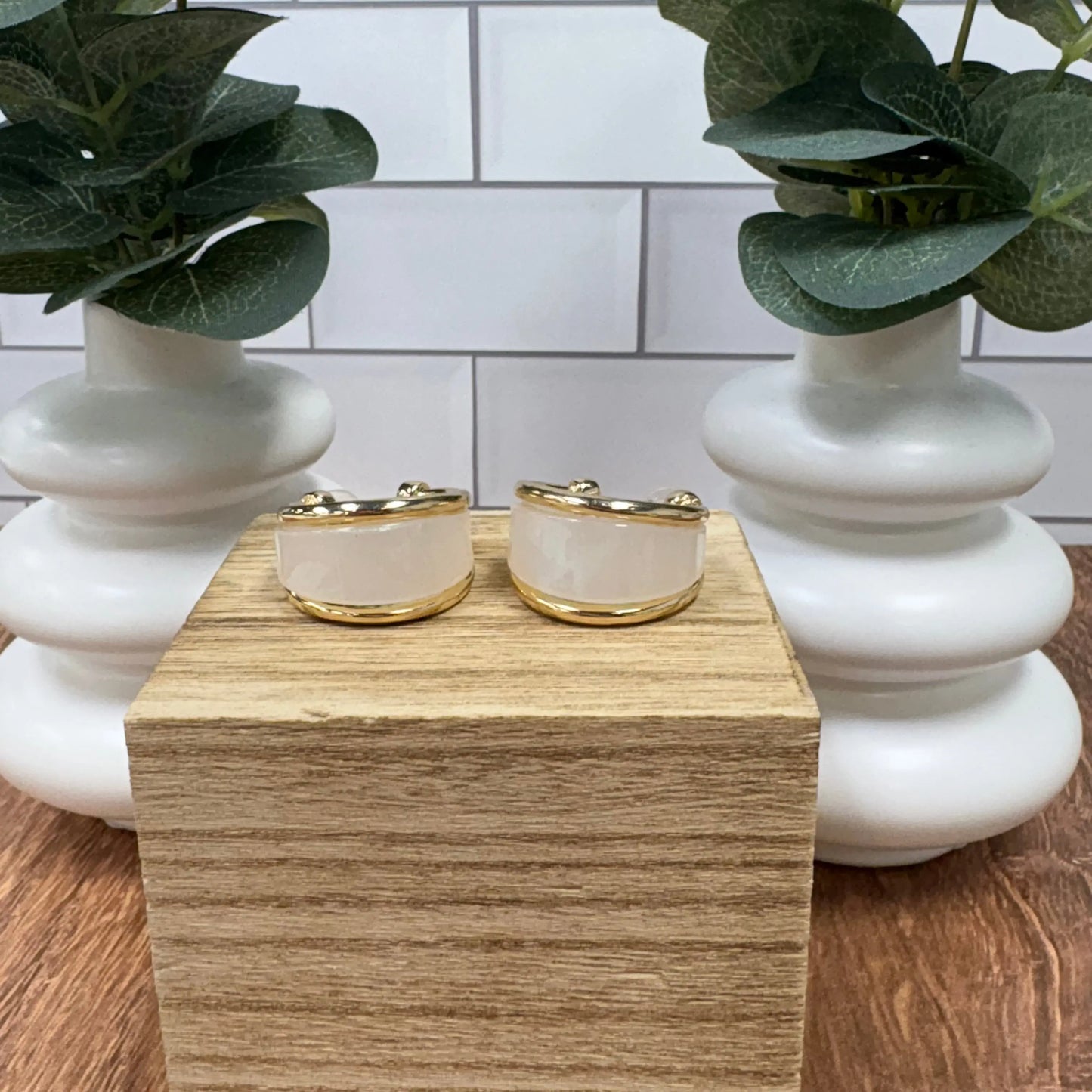 Pearl Glow Hoop Earrings What's Hot