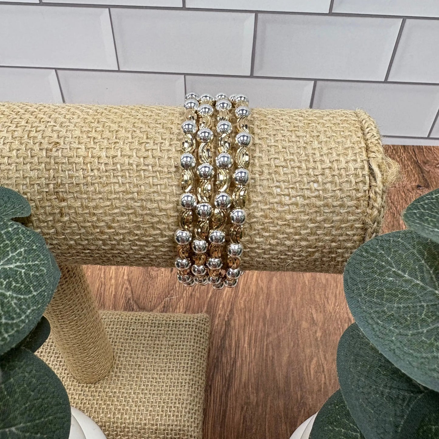 WR Champagne Shine Stack Bracelet Set (Set of 4) What's Hot