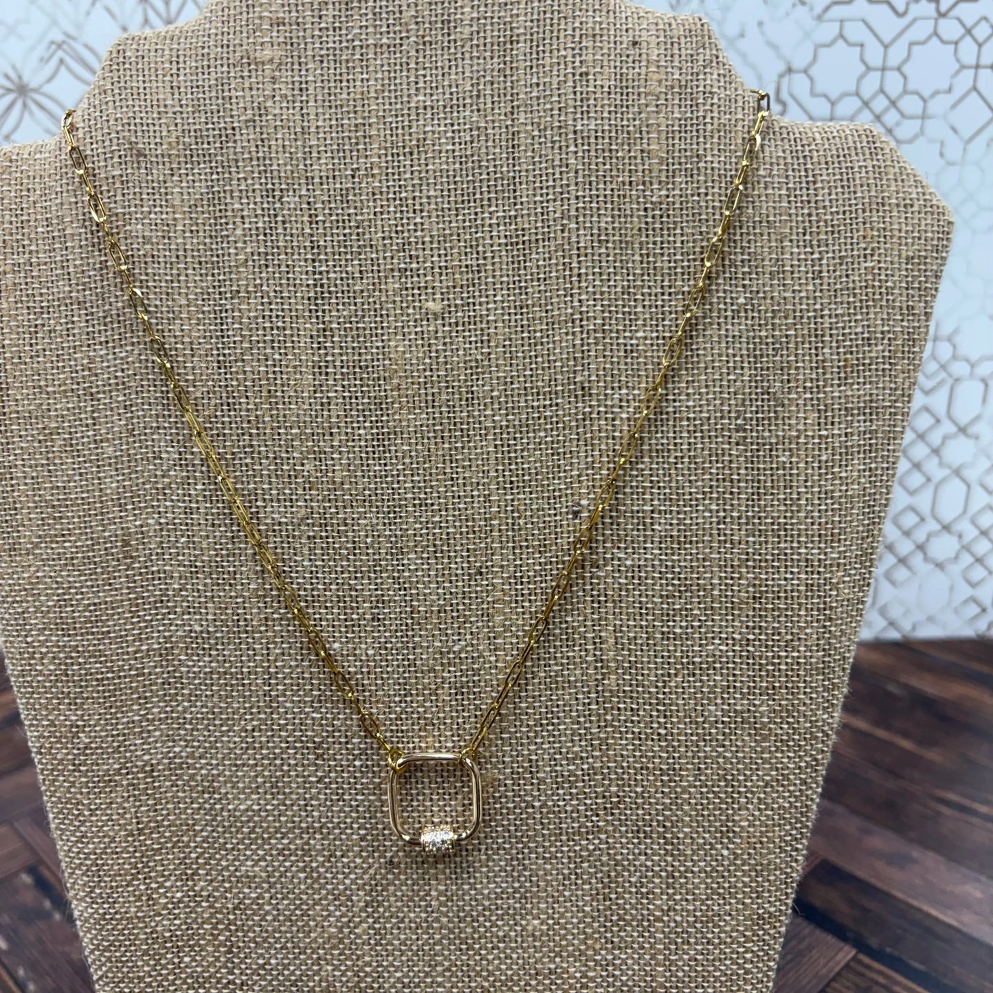 square pendant necklace Deep South Originals