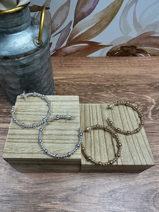 Water Resistant Beaded Hoops