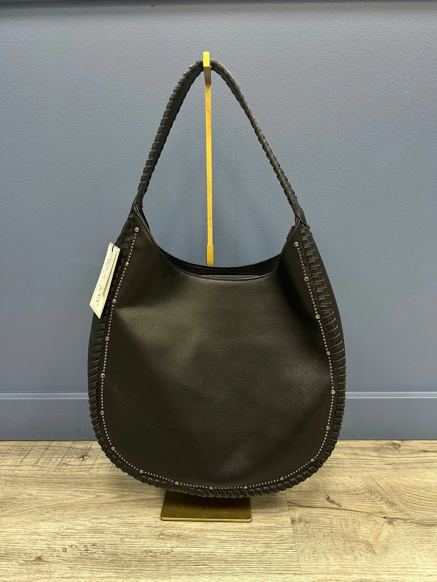 Monroe Studded Whipstitch Hobo Jen & Co