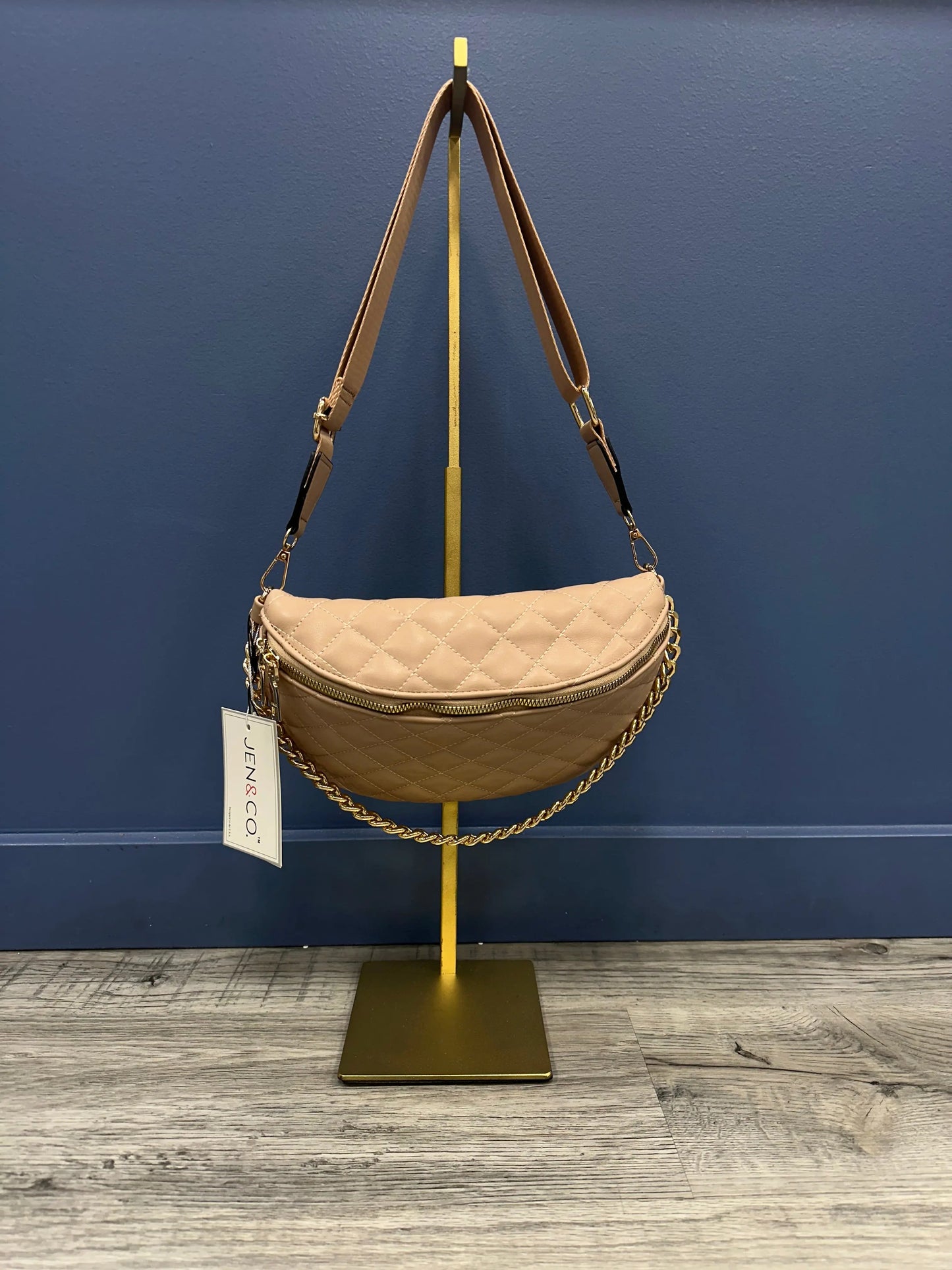 Sylvie Quilted Belt Bag w/ Chain Strap Jen & Co