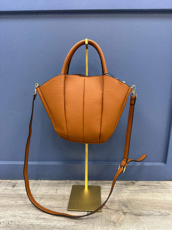 Maddox Pleated Satchel w/ Crossbody Strap Jen & Co