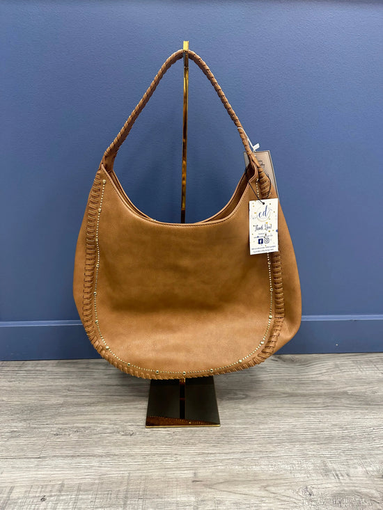 Leslie Studded Whipstitch Hobo Jen & Co