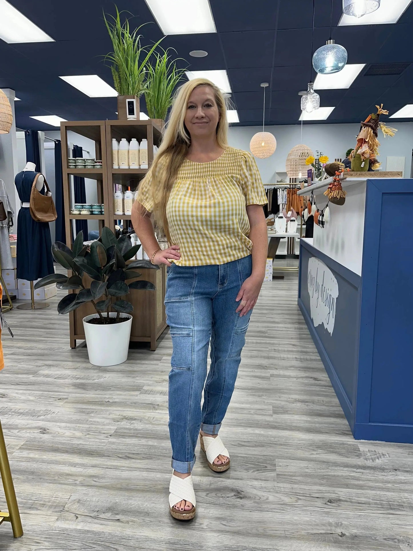 Sunny Daze Gingham Top Ott