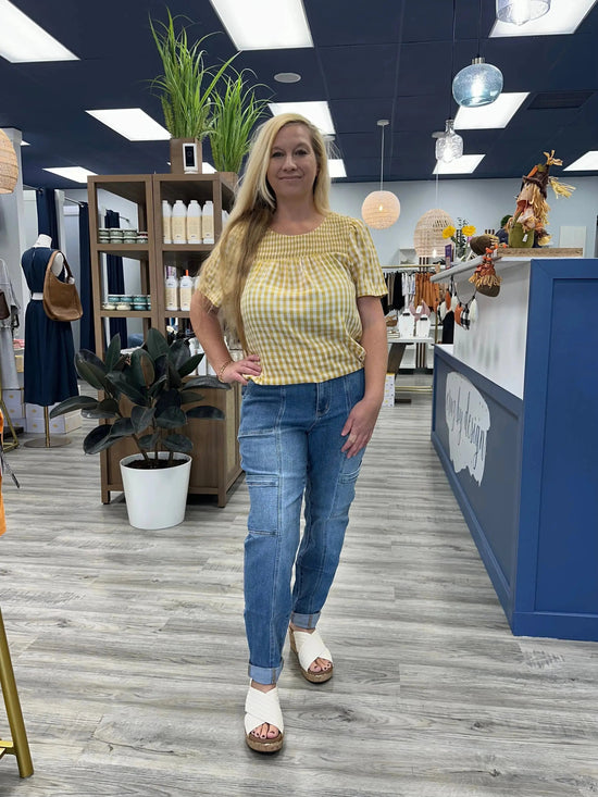 Sunny Daze Gingham Top Ott